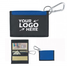 Velcro Closure Wallet With Carabiner